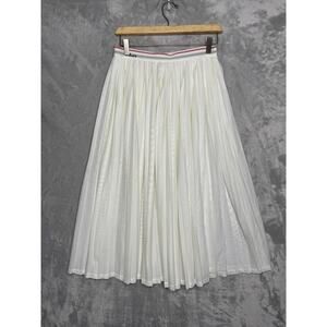 Wilson Skirt Womens Large White Pleated Mesh Midi Elastic Waist Sport Tennis